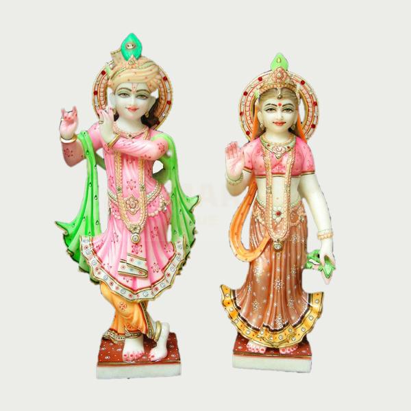 Radha Krishna Marble Moorti
