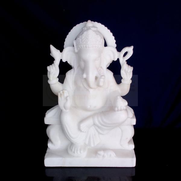 White Marble Ganesh Statue