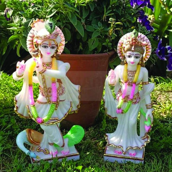 Marble Radha Krishna Murtis